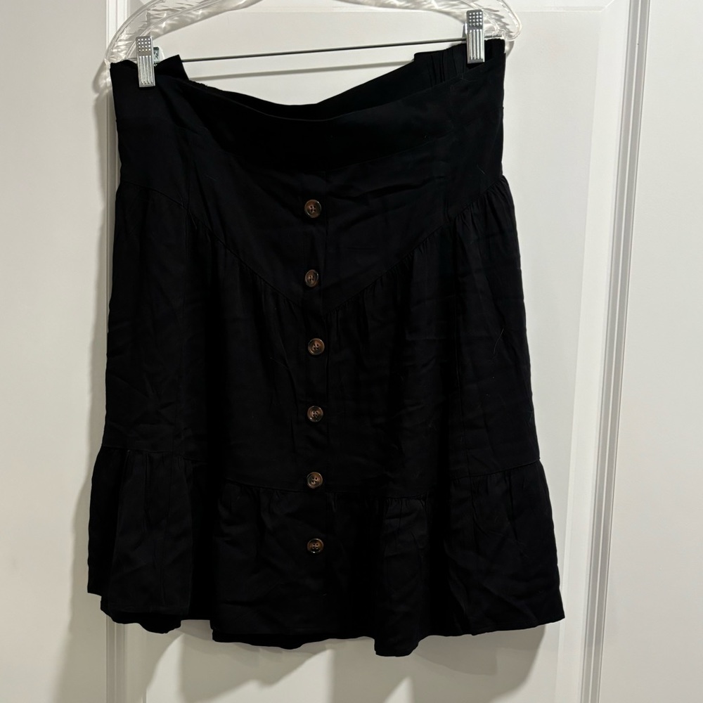 Torrid Black Skirt with Button Detail